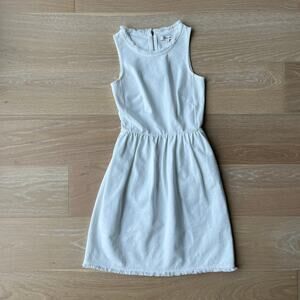 Madewell White Fringe Sleeveless Dress